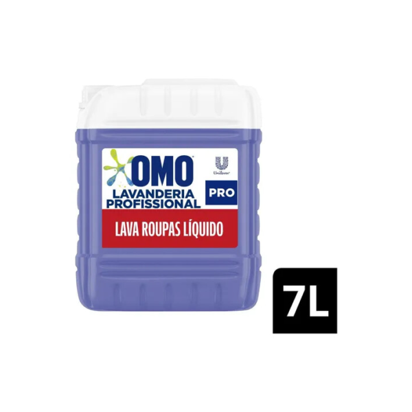 Lava Roupas Líquido OMO Lavanderia Profissional Lavagem 7 L