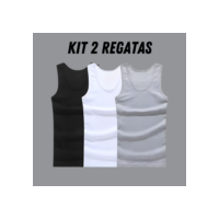 kit com 2 Regatas Caneladas americana básica