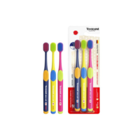 TOYADENT PRO Escova de Dente Macia Premium Alemãs da Pedex, Adulto, Cerdas Extra, 5500 Cerdas, 3 Unidades Multicolorida