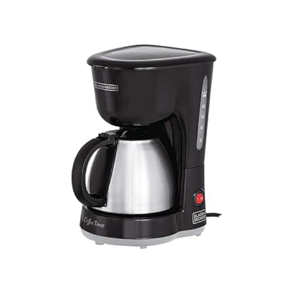 Black Decker Cafeteira Elétrica com Jarra em Inox, Porta Filtro Removível e Placa Aquecedora, 220V