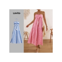 Lovito Vestido Boho Com Estampa Tribal E Borla Para Mulheres LBL17610