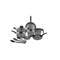 Dona Chefa Jogo de Panelas 10 Peças Alumínio Antiaderente Tampa de Vidro