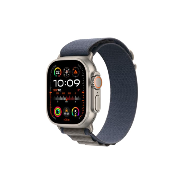 Apple Watch Ultra 2 GPS + Cellular • Caixa de titânio – 49 mm • Pulseira loop Alpina azul – G