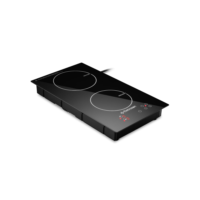 Cooktop de Indução 2 Bocas Preto com Tecnologia Avançada e Trava de Segurança Painel Touch Screen