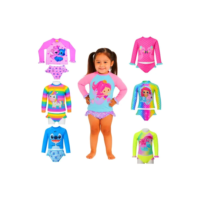 Conjunto Infantil Proteção Solar Uv Blusa Maiô Biquíni