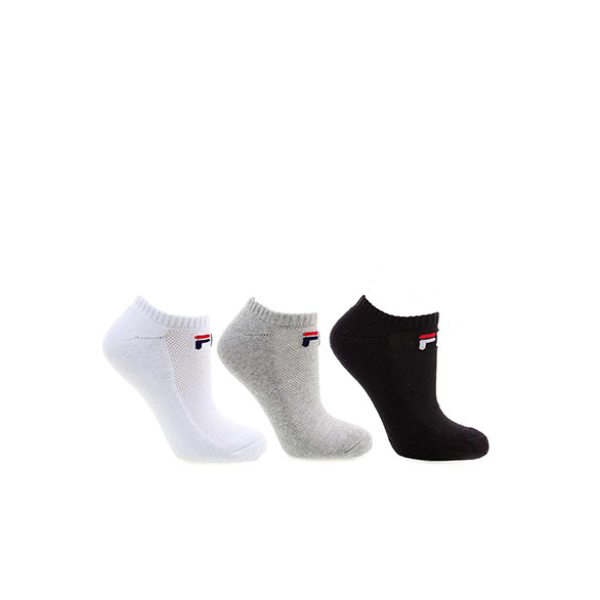 Meia Fila Cano Curto Light c/ 3 pares - Branco+Preto
