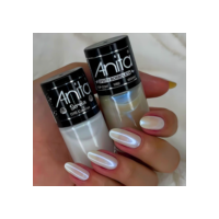 Kit 2 Esmaltes Anita Concha Branco + Top Coat Efeito Borboleta