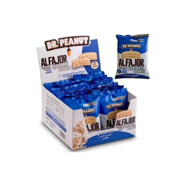 Alfajor Dr. Peanut (display 12 Unid. 55g) - Dr Peanut Sabor Chocolate Branco