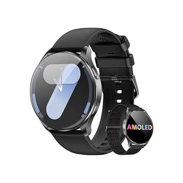 Smartwatch Redondo AMOLED 1.43" - Relógio Inteligente com Chamadas Bluetooth, 130+ Modos Esportivos, IP68, Compatível Android/iOS - Unissex