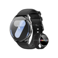 Smartwatch Redondo AMOLED 1.43" - Relógio Inteligente com Chamadas Bluetooth, 130+ Modos Esportivos, IP68, Compatível Android/iOS - Unissex