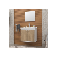 Gabinete Banheiro Armario Cuba Pia 100% Mdf  - Bergamo 50 cm