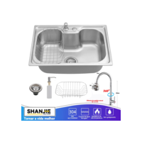 Cuba para cozinha gourmet pia aço inox com acessórios 60/50 cm