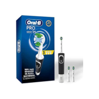 Oral-B PRO Series 1+, Escova de Dentes Elétrica, Cabeça Redonda, Cabo Ergonômico, 3 refis Precision Clean, Preta