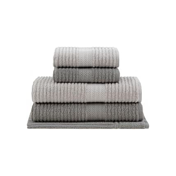 Jogo de toalhas Buddemeyer Doris Banho Cinza Claro/Cinza 5 peças