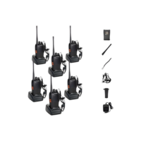 Kit 6 Radio Comunicador Baofeng777s 12km 16 Canais BF 777S Profissional recarregável rádio segurança