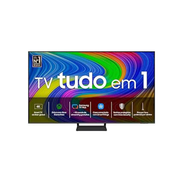 Samsung Smart TV 55" QLED 4K 55Q65D - Tecnologia de Pontos Quânticos, Design AirSlim