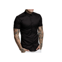 Camisa Social Slim Fit Premium Manga Curta Luxo Moda Estilo