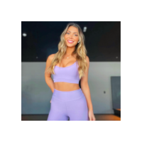 Conjunto Feminino Academia Top e Legging Com Bolso No Cós Tecido Canelado AVA Fitness