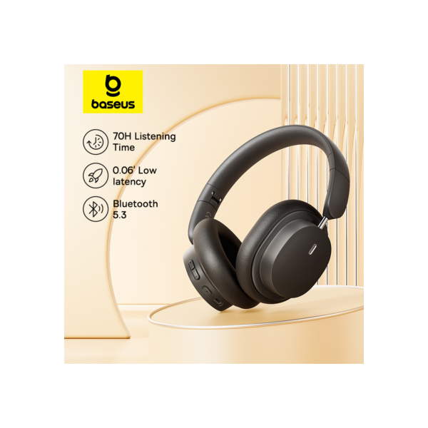 Baseus bowie d05 fone de ouvido sem fio 3d espaço áudio fone bluetooth 5.3 fone 40mm driver dobrável sobre a orelha fone de ouvido 70h
