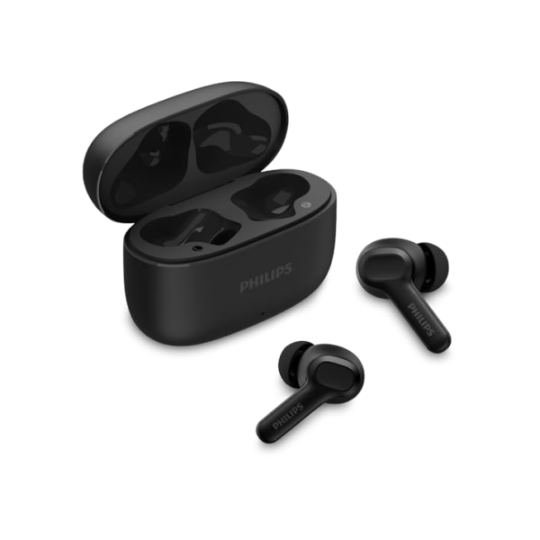 PHILIPS, Fone de Ouvido Sem Fio TWS, TAT1109BK/00, Bluetooth, Com Microfone, Até 24 horas de bateria, Preto
