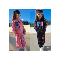 Conjunto Infantil feminino juvenil menina blogueirinha Stitch abrigo calça e casaco ou vestido