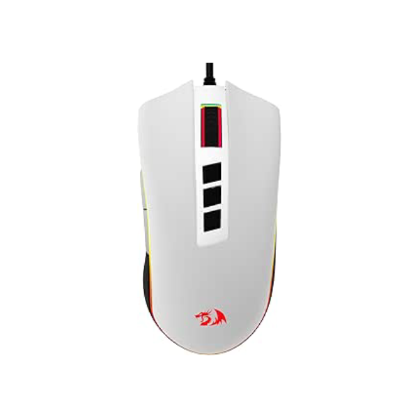 Mouse Gamer Redragon Cobra V2 Special Edition Cypher Branco e Preto RGB M711A-RGB