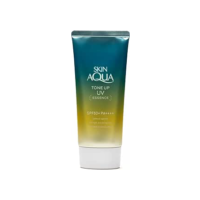 SKIN AQUA® Tone Up UV Mint Green 80g Protetor Solar Facial FPS50 Uniformiza tons avermelhados e hidrata a pele com Ácido Hialurônico