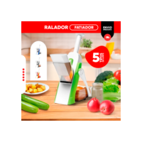 Ralador Fatiador Cortador De Legumes Verduras Vegetais Frutas Multifuncional 5 Funções