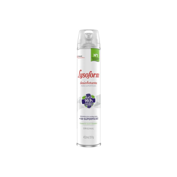 Lysoform Original, Desinfetante Aerosol, Ideal para Superfícies Diversas, 432ml