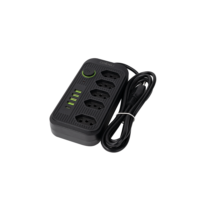 COIBEU Extensão Elétrica 2m/5m 10A 5 Tomadas 4 USB 1 Tipo-C Universal Bivolt Power 110v/220v WKC-541