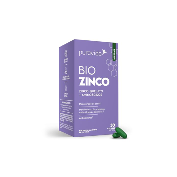Puravida Suplemento alimentar Bio Zinco 30 cápsulas