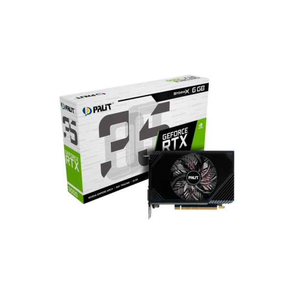 Placa de Video RTX 3050 Stormix Palit NVIDIA GeForce, 6GB GDDR6, DLSS, Ray Tracing, Adaptive Sync - NE63050018JE-1070F