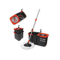 Mop Esfregão Duo Giratório PowerMaid Original Duas Águas com Cesto Inox
