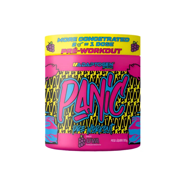 Suplemento Em Pó Adaptogen Science Panic Pré Treino com creatina Pote 300g Sabor Uva