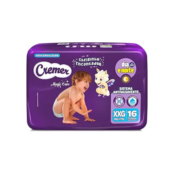 Fralda Cremer Jumbo XXG 16 Unidades
