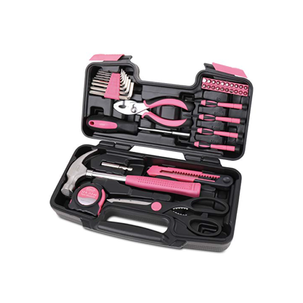 Apollo Tools Conjunto De Ferramentas Domésticas 39 Peças Rosa