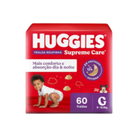 Huggies Fralda Roupinha Supreme Care G 60 Un