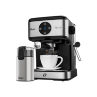 Oster Kit Espresso Oster - Cafeteira Double e Moedor de Café Elétrico Inox - 127V