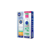 NIVEA KIT SUN FACIAL BEAUTY OLEOSIDADE FPS60 50ML + ÁGUA MICELAR EFEITO MATTE 200ML