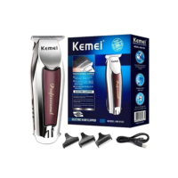 Máquina De Acabamento Barbearia Barba Cabelo Bigode Profissional Kemei-9163