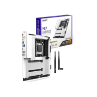 NZXT Placa mãe para jogos N7 B850 - AMD B850 AM5 ATX para Ryzen 9000/8000/7000-16+2+1, DDR5, 3X M.2, PCIe 5.0, Wi-Fi 6E, LAN de 2,5 GbE - NVME M.2 com trava de liberação rápida - cobertura completa