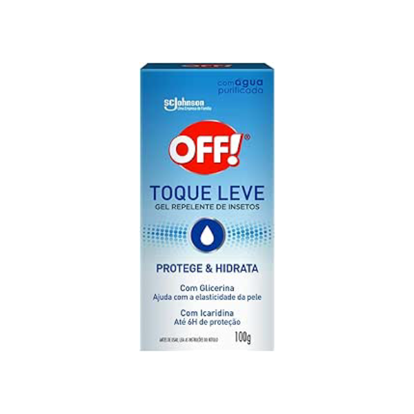 OFF! Repelente Toque Leve Gel, Protege contra Mosquitos, com Icaridina e Glicerina, 100g