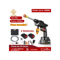 Lavadora de Alta Pressão Bivolt Portátil Profissional Sem Fio Recarregável 110V E 220V com 48V Bateria—Envio Imediato