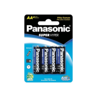 Panasonic UM-3SHS - Pilha Comum AA, Tensão 1,5 Volts, Embalagem com 4 pilhas