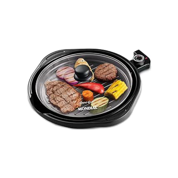 Grill Redondo Smart Grill 30cm, Mondial, Preto, 1200W, 220V - G-04