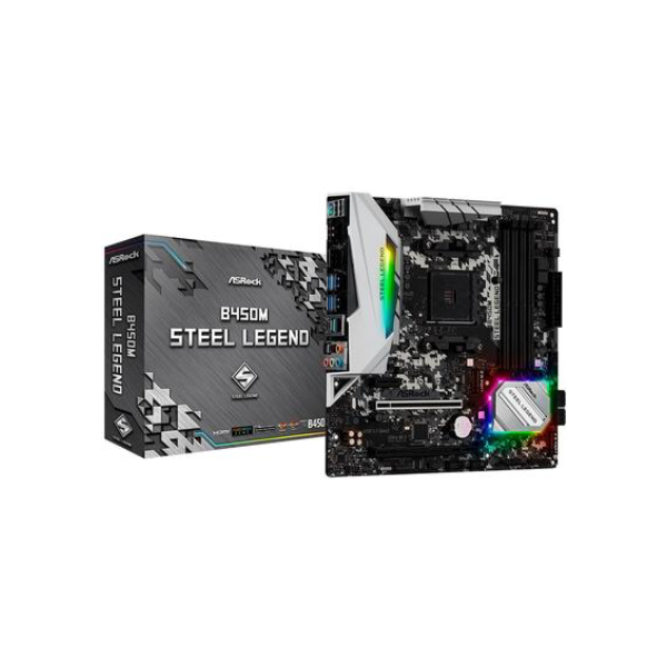 Placa Mãe ASRock B450M Steel Legend, AMD AM4, mATX, DDR4