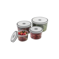 Conjunto 4 Potes Herméticos Redondos De Plástico Electrolux Cor Transparente