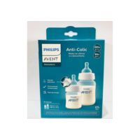 KIT 2 MAMADEIRAS AVENT CLÁSSICA ANTI-CÓLICA 125ml E 260ml - 0% BPA - SCY119/05