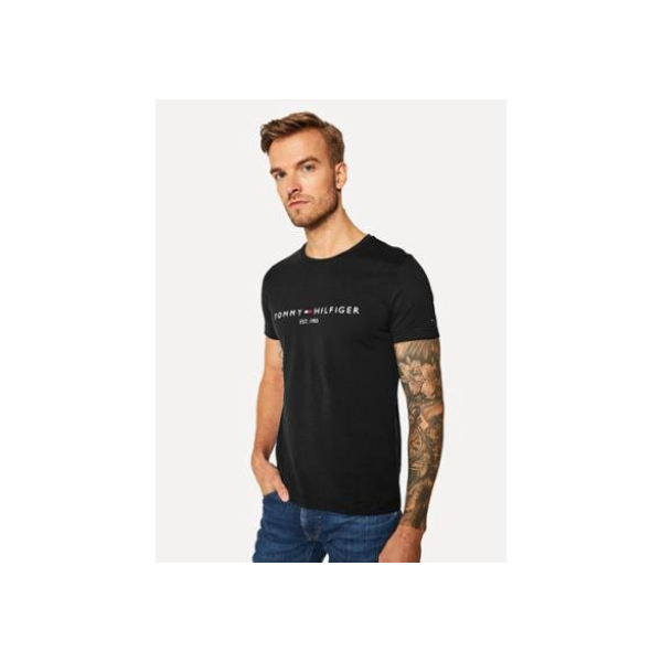 Camiseta Tommy Hilfiger Core Logo Tee Masculina - Preto