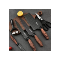 Conjunto De Facas Inox 6 Peças Antiaderente Com Cabo Reforçado Descascador E Tesoura Lucky Bazar